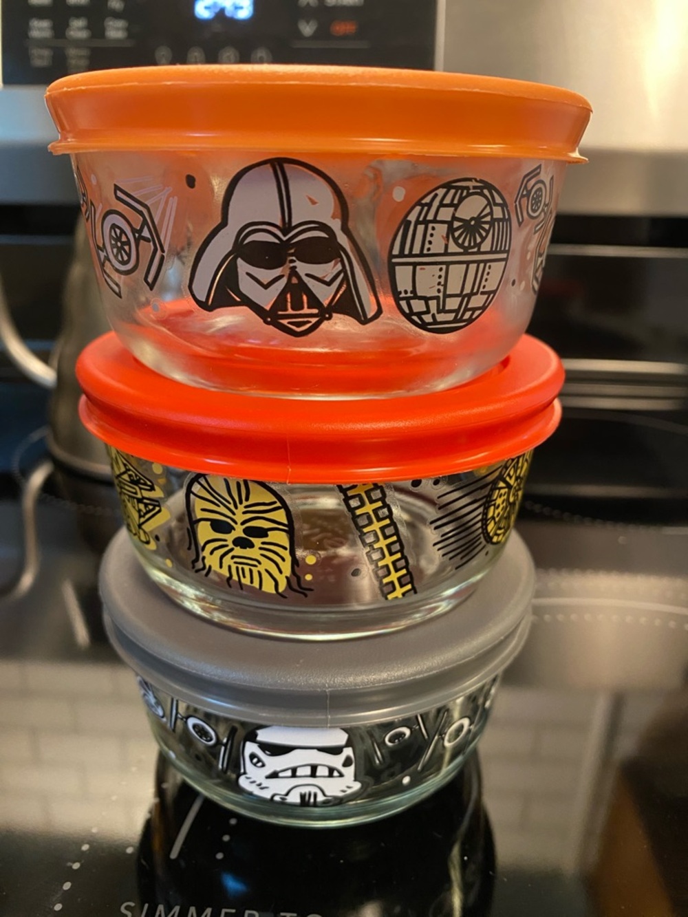 Star Wars Pyrex Glass Food Storage Bowl Set